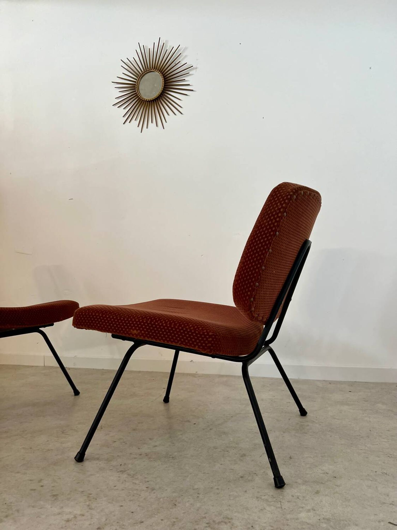 Lot of 2 old CM 190 armchairs by Pierre Paulin, French design from the 60s