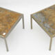 Paire de tables basses carrés