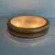 Design/One, flush lamp in glass, gold and brown metal, 1960s, Germany