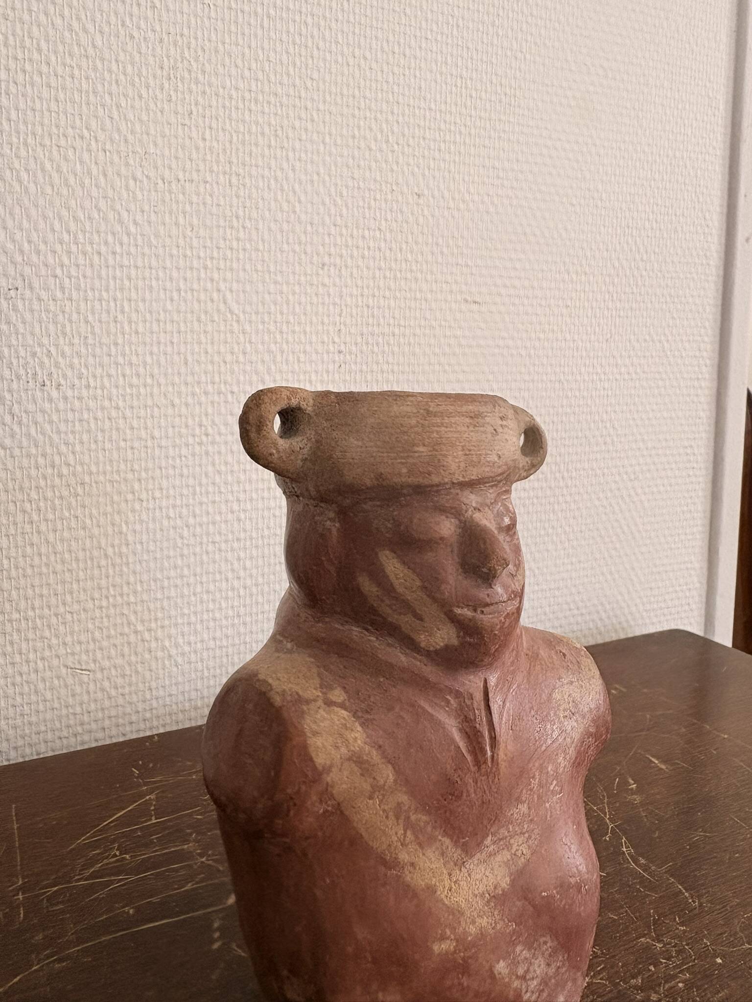 Sculpture Vase Anthropomorphic Terracotta Peru Chancay Vicus Chorotega Gra