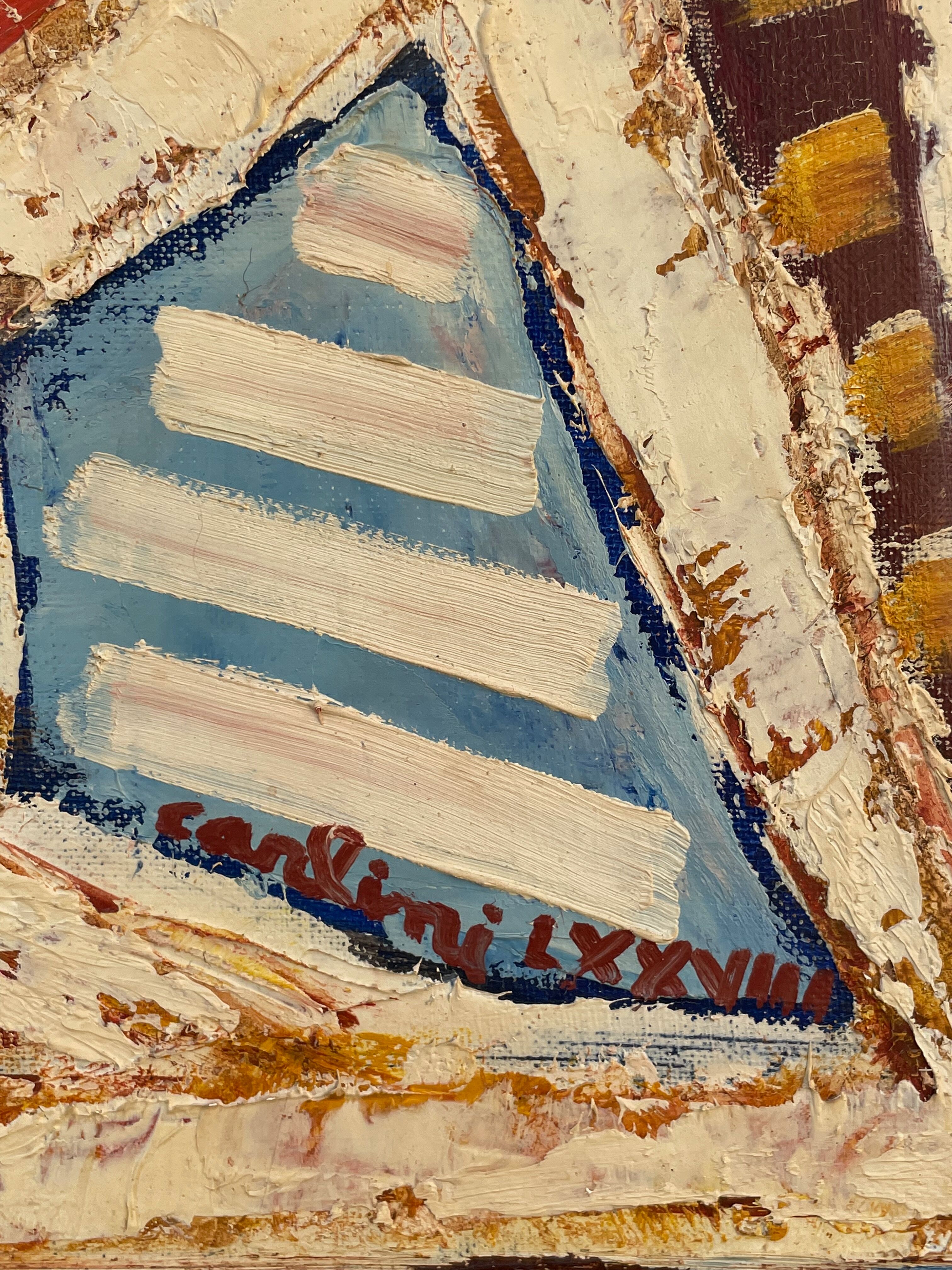 Tableau peinture composition abstraite xxe