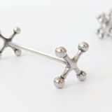 Set of 6 WMF Silver-Plated Knife Rests, Jack Style, Vintage 1970s