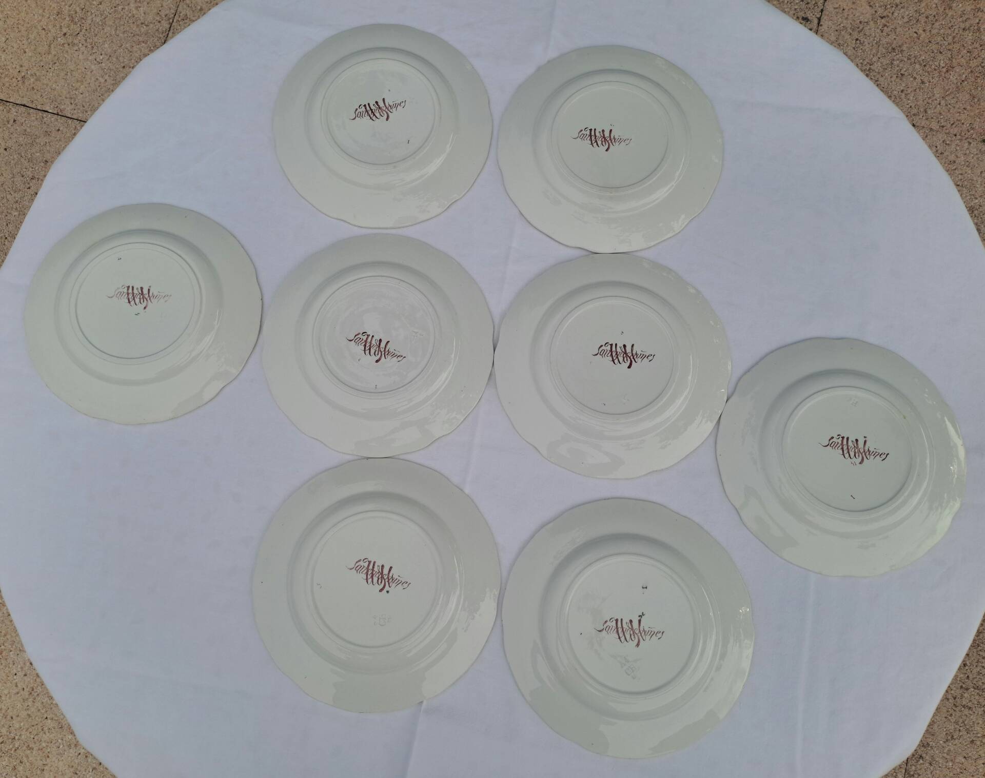8 dessert plates Sarreguemines model Montmorency