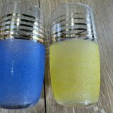 Lot de verres orangeade givrés multicolores