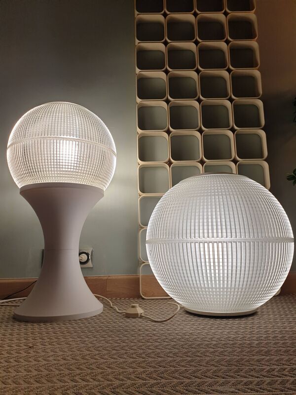 Lampe Holophane sur pied tulipe 1970