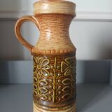 Pichet vintage West Germany brun ocre 25 cm