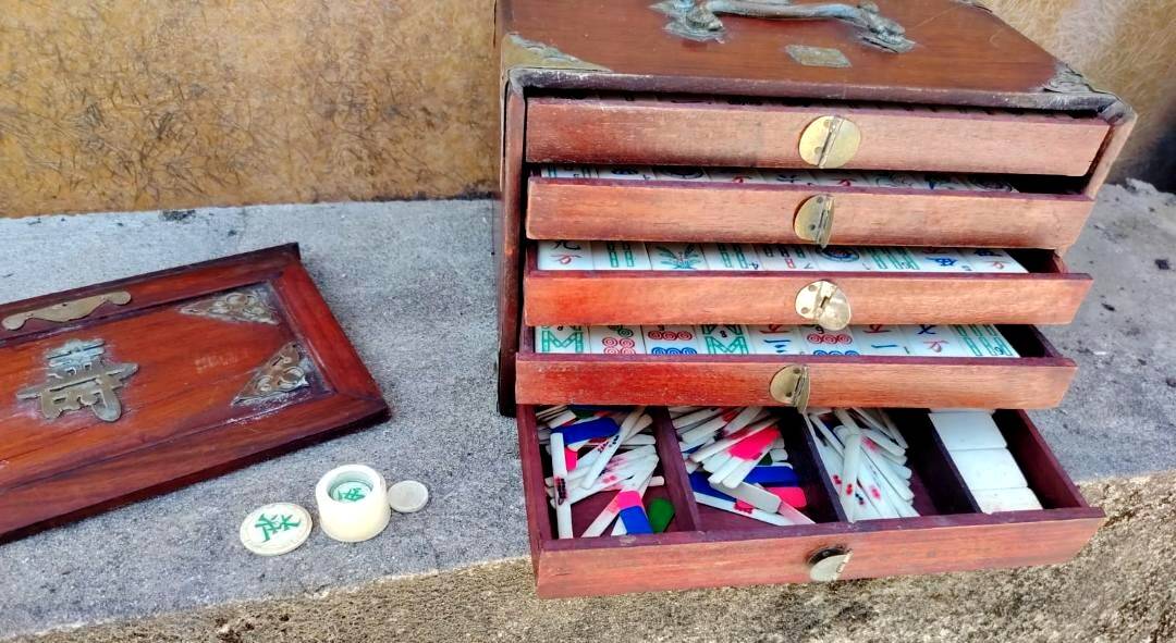 Antique Mahjong Game Box Dating from the Early 1900s