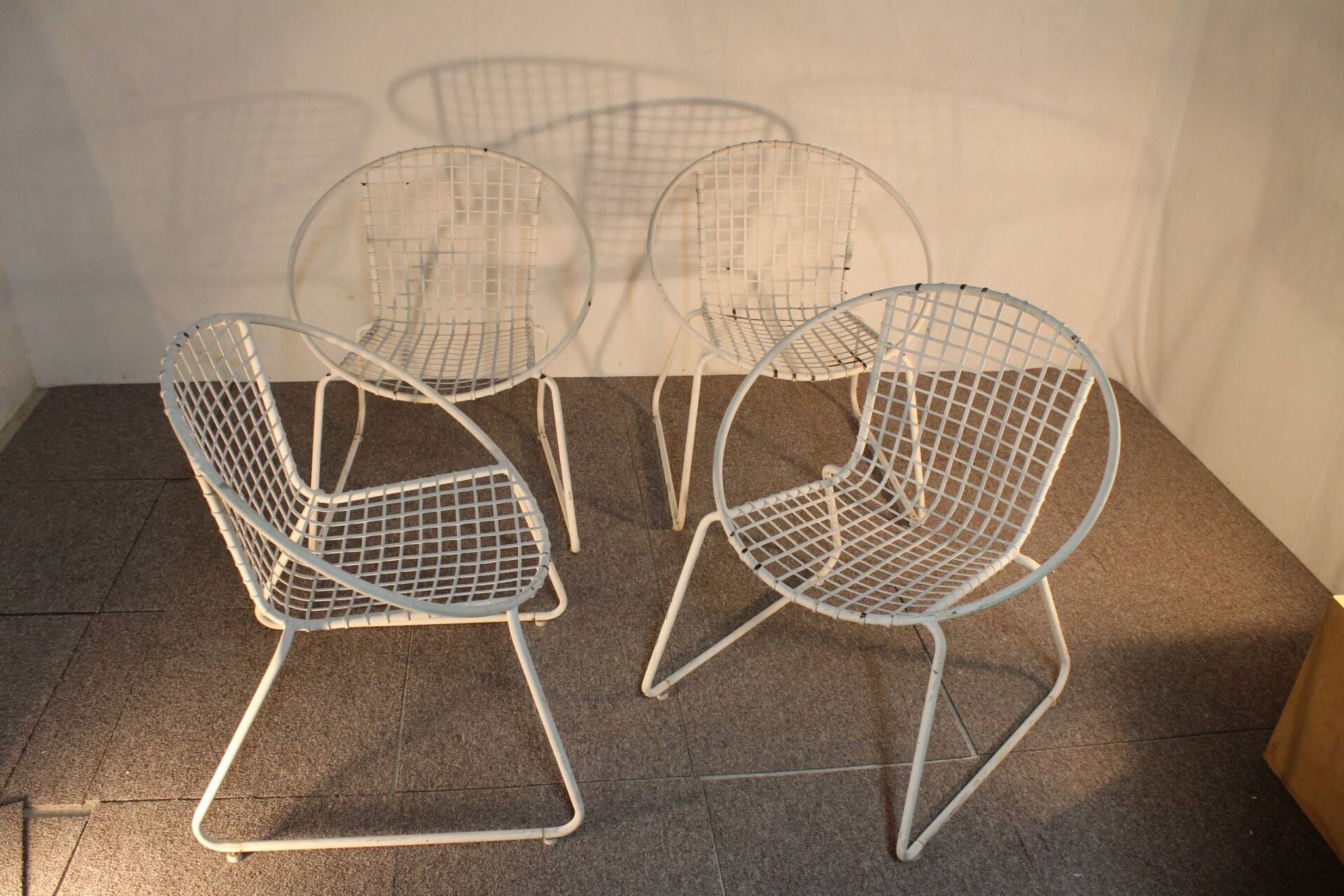 4 iron armchairs, design