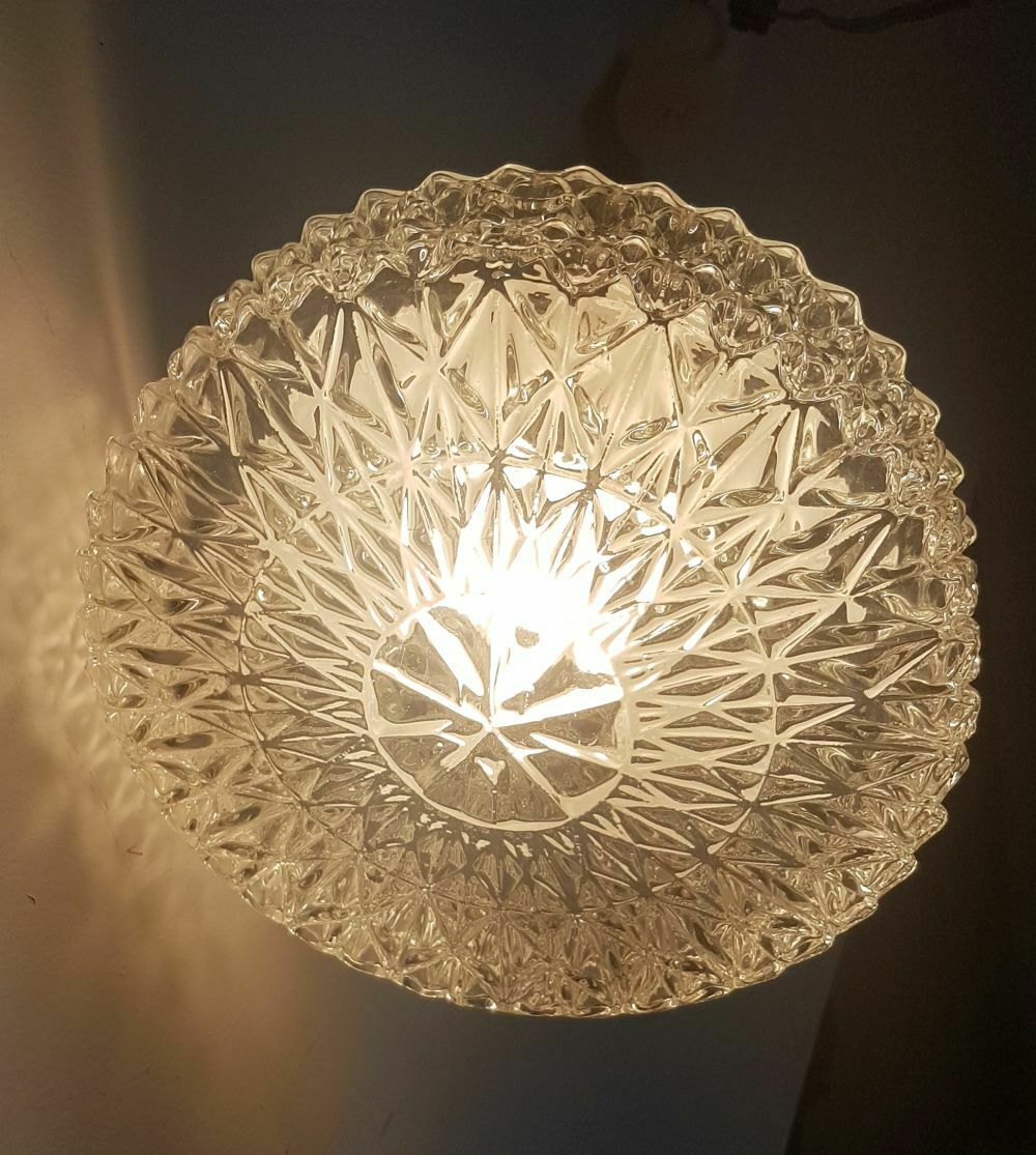 Suspension 60s-70s in metal and glass