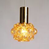 Stunning glass bubble pendant light by Helena Tynell for Glashutte Limburg