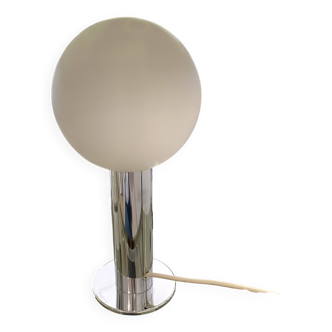 Lampe à poser vintage 1970 opaline