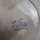 Set of 8 antique English dessert plates by J. Marshall & Co Bosphorus purple earthenware 19th century.