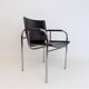 Strässle HE leather lounge chair by Hans Eichenberger
