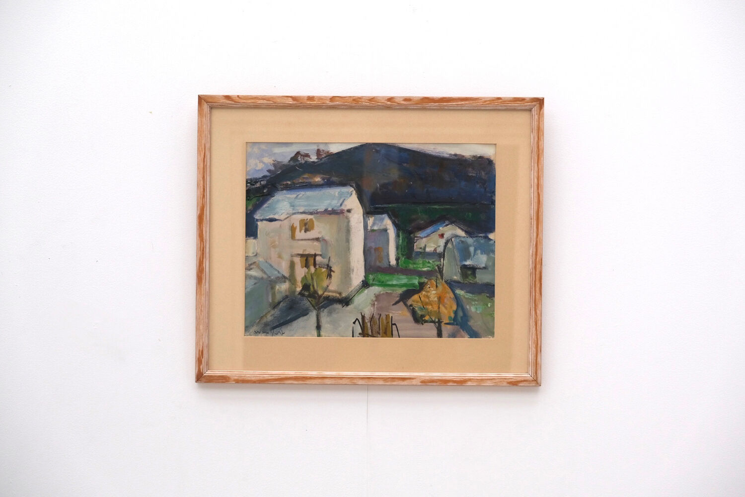 Peinture sur papier de marius woulfart (1905 - 1991), vers 1940
