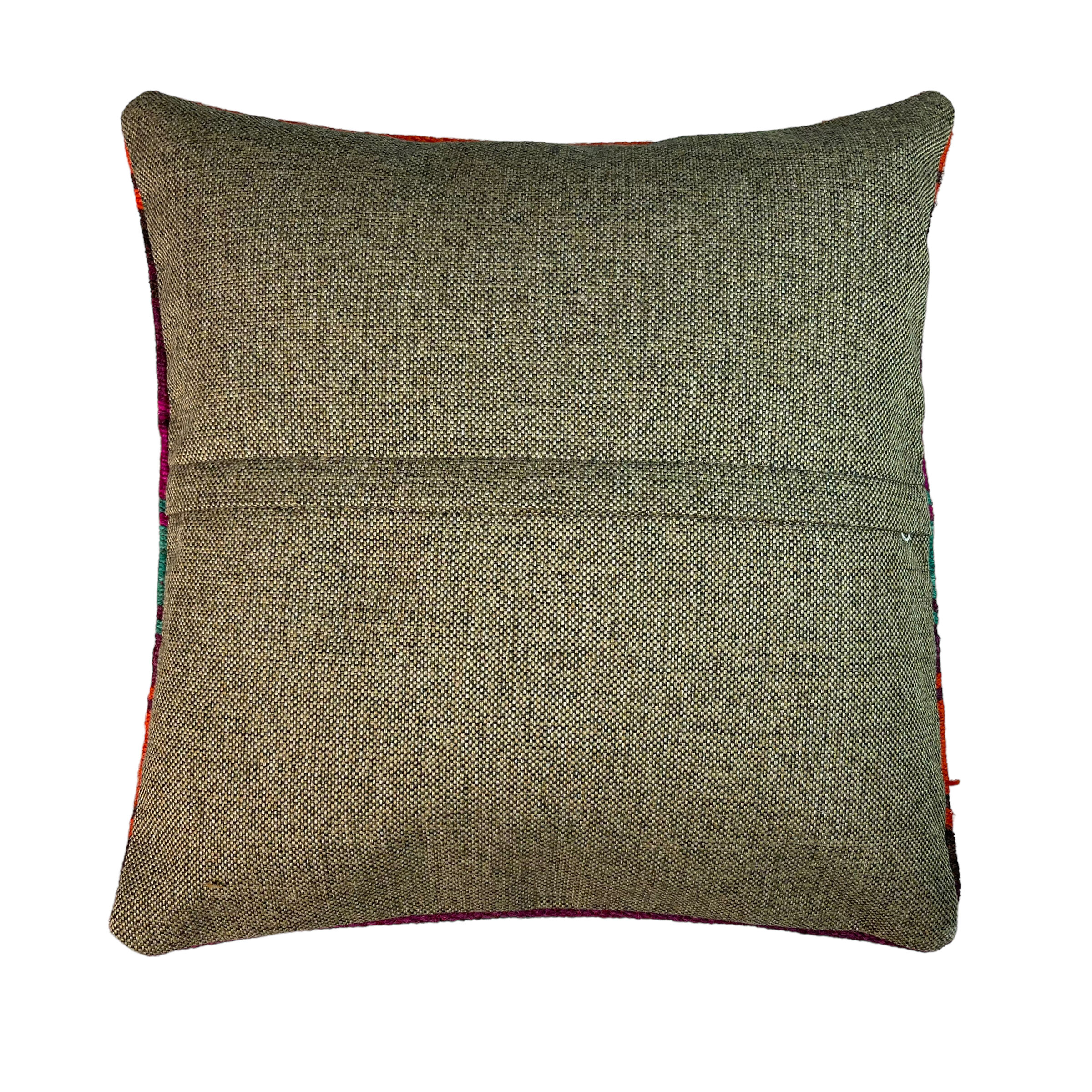 Vintage turkish kilim cushion cover , 40 x 40 cm