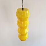 Yellow Murano glass pendant lamp, Sweden 1960