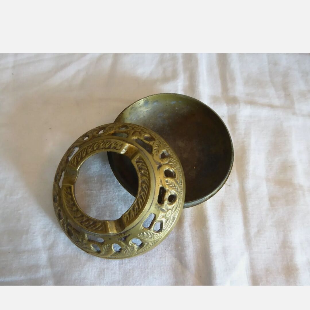 Old bronze and brass ashtray