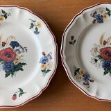 8 assiettes anciennes en faïence de Sarreguemines