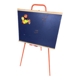 Ancien tableau écolier tube orange pliable