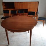 Scandinavian teak table with extension 1960