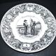Sarreguemines U&C illustrated talking plate "Napoleon" 19th century.