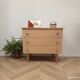 Vintage chest of drawers with silver handles