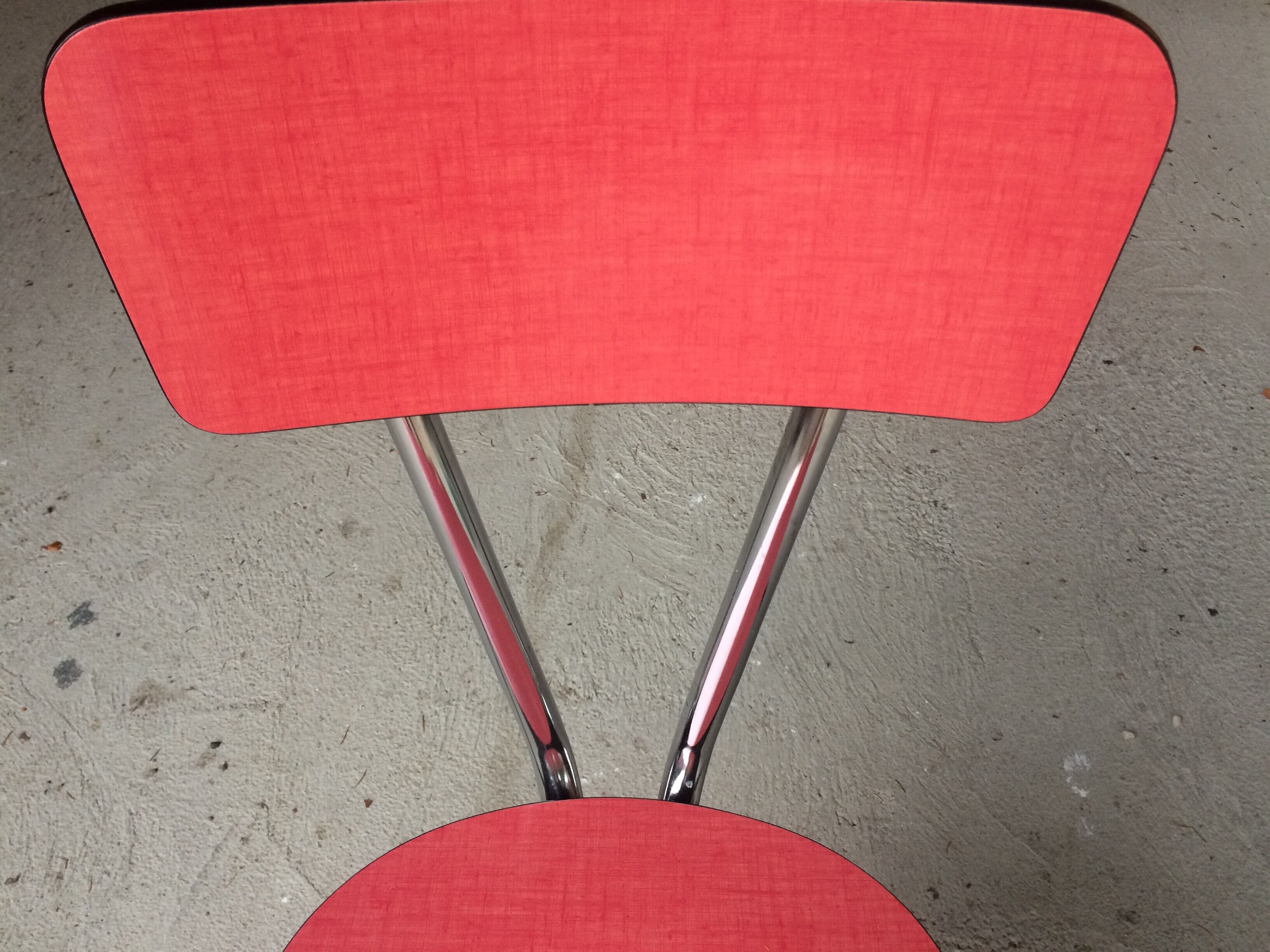 Red vintage formica chair