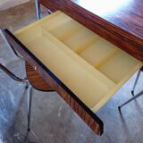 Table avec rallonges et 6 chaises vintage années 50 en formica