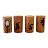 Set of 4 ceramic cups Poterie de la Colombe