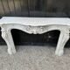 Remarkable Louis XV Style Fireplace, In Carrara Marble Circa 1880