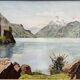 Oil painting on canvas by Christine Durif-Bédel (1876-1962)