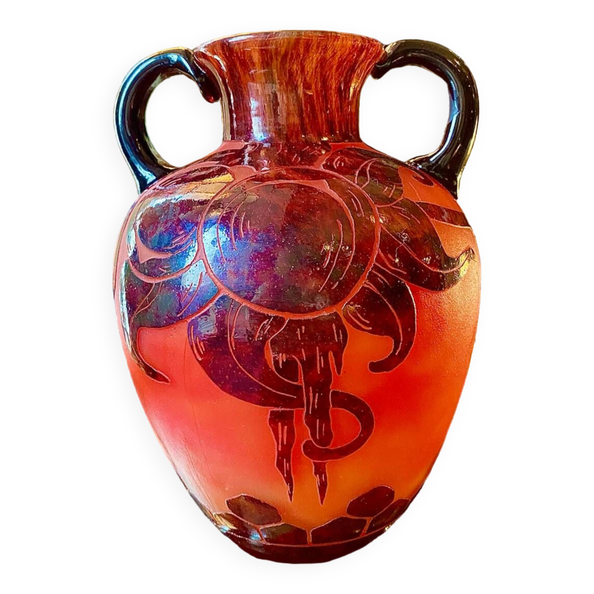 Vase art nouveau le verre francais