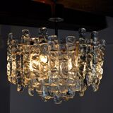 J.T Kalmar 'Glaçon' lustre, frosted glass, Austria, 1970