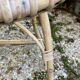 Set of 3 vintage rattan armchairs