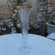 Antique footed glass vase