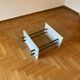 1980s White Marble Rectangular Coffee Table Postmodern Glass