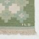 Swedish flat wave carpet Teppich in green, 1960s