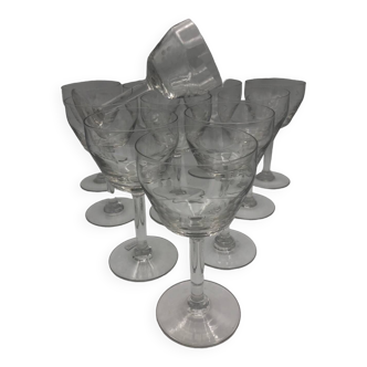 Antique crystal wine glasses