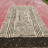 Authentic Beni Ouarain Rug 236x152 cm – Natural Cream Wool