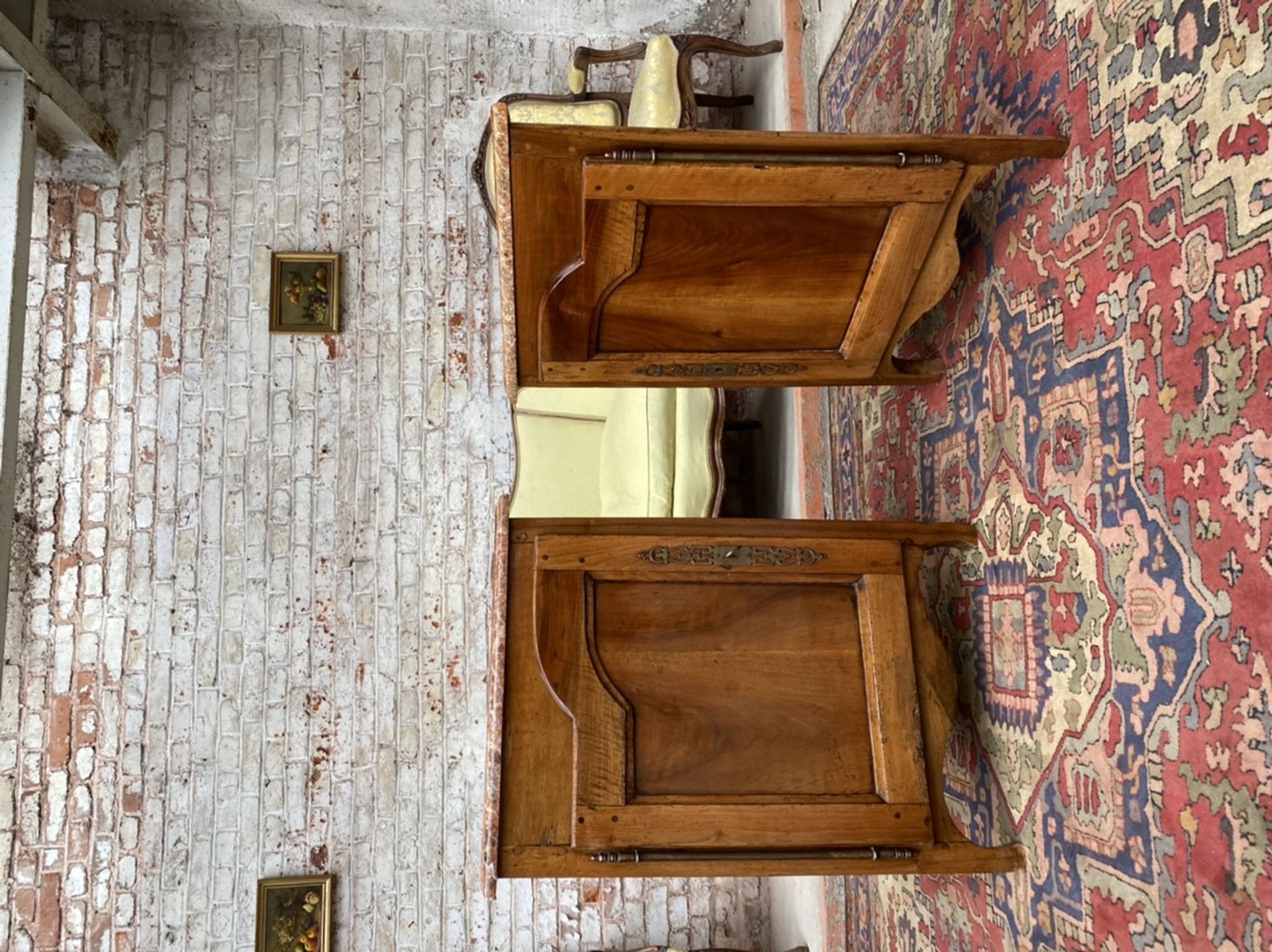 Pair of notches in natural wood style Louis XV XIXeme century