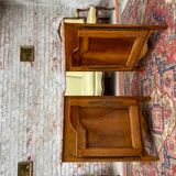 Paire d’encoignures en bois naturel de style Louis XV XIXeme siècle