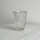 Thick transparent glass vase