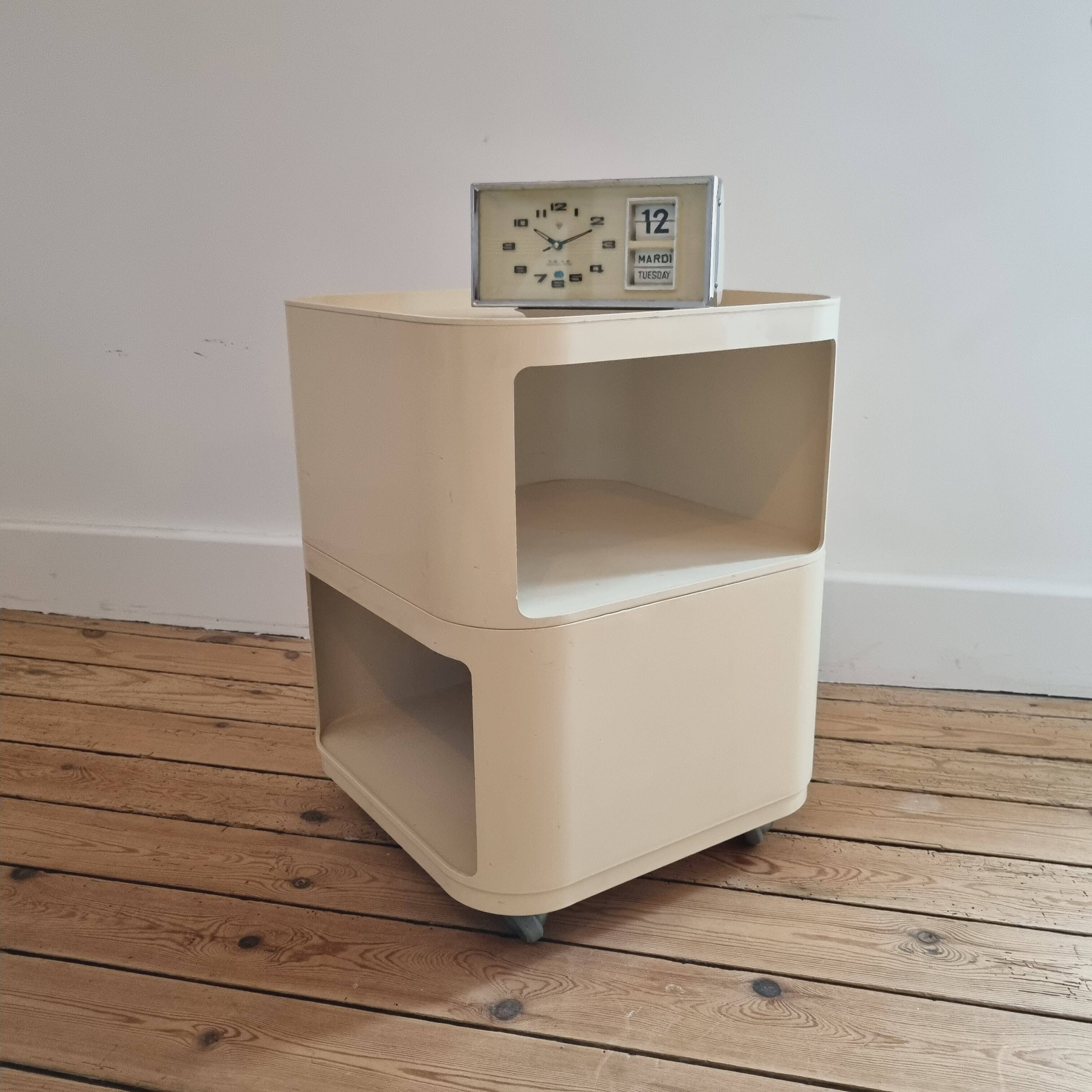 Vintage Square Nightstand by Anna Castelli for Kartell, 1960s