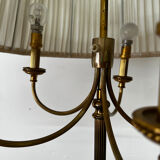Lampadaire tripode en laiton vintage
