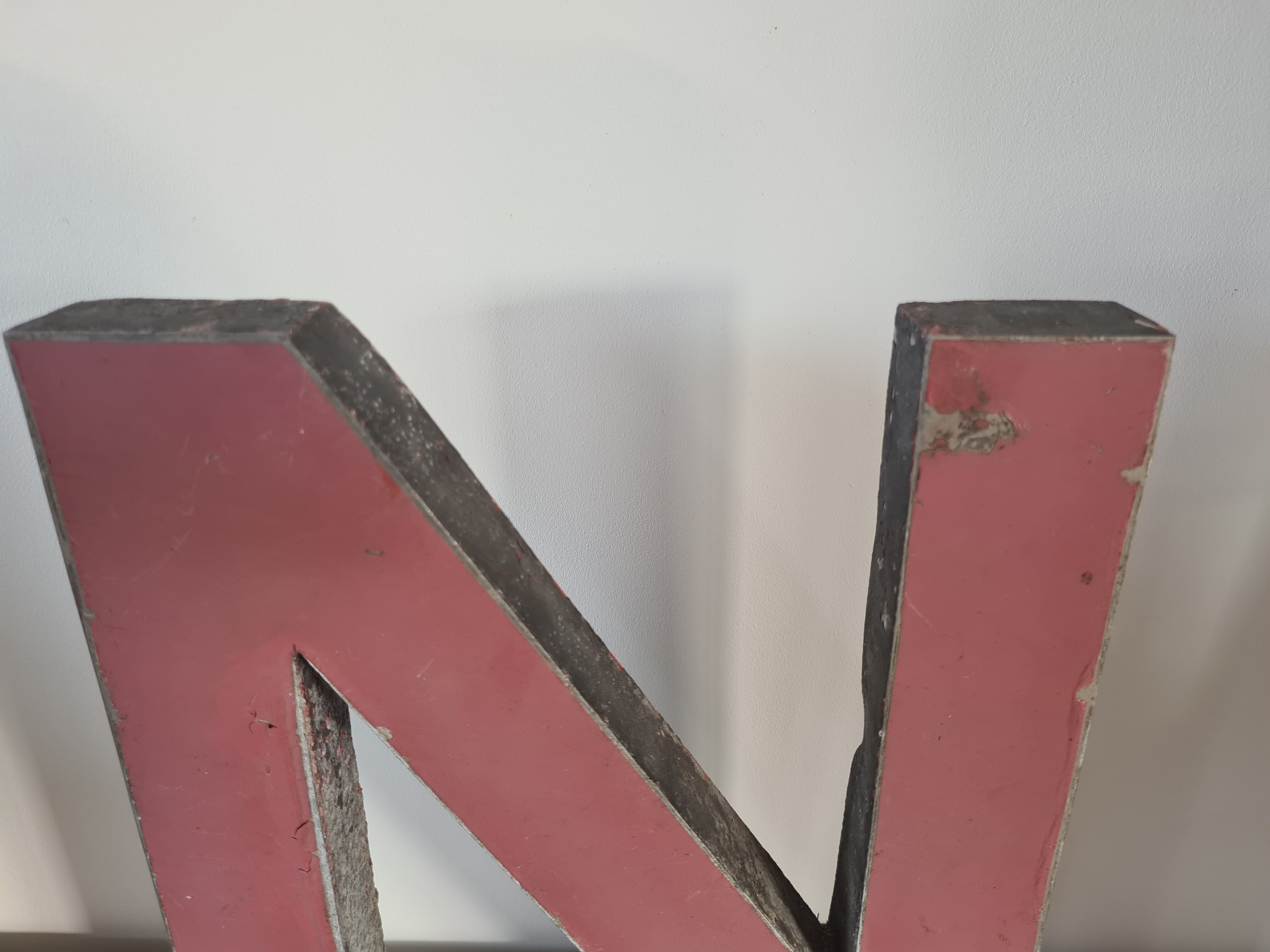 Vintage iron letter N