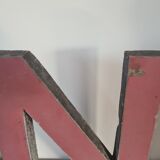 Vintage iron letter N