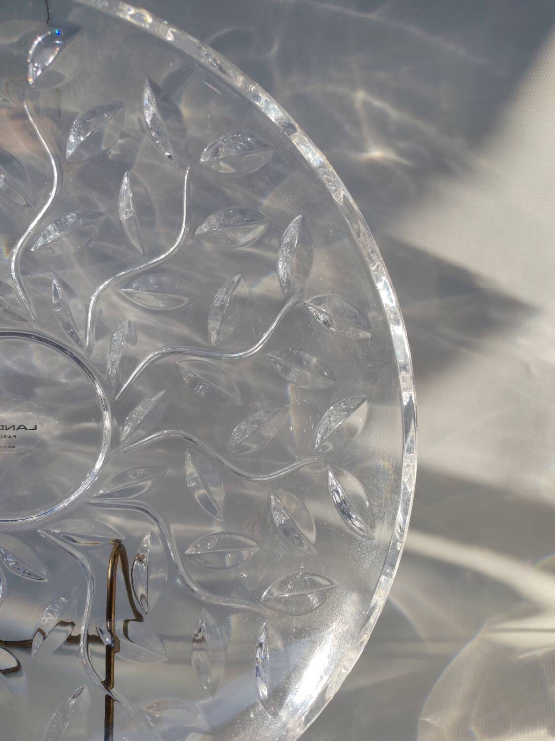 Lancel Paris crystal dish. 1980s.