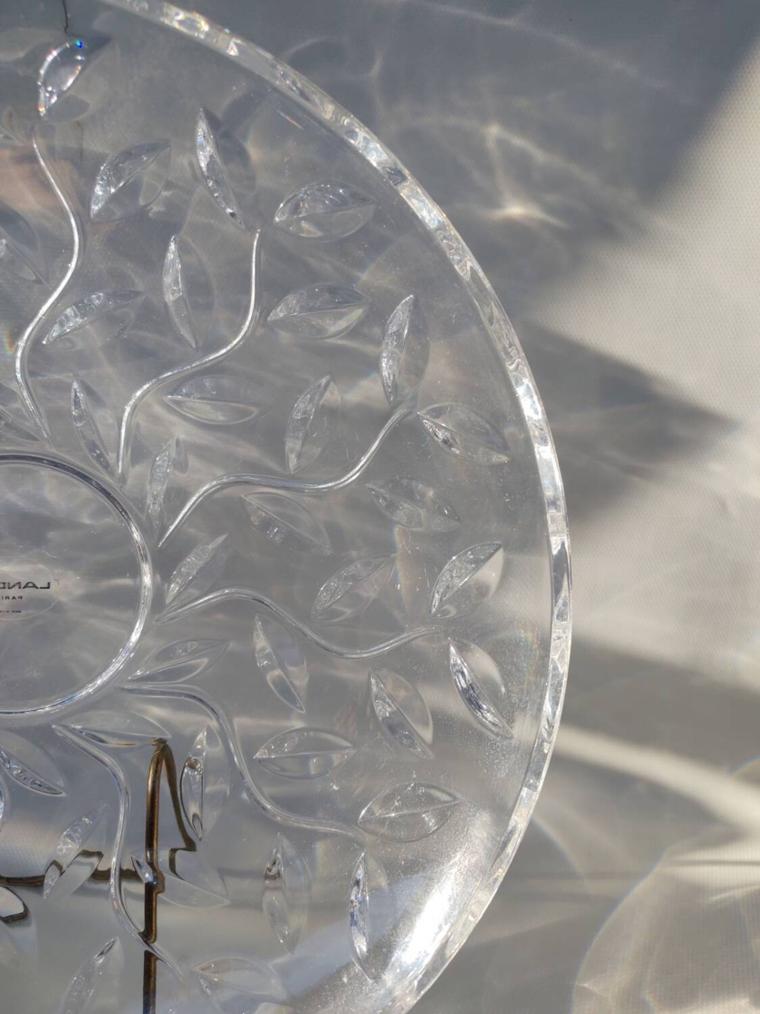 Lancel Paris crystal dish. 1980s.