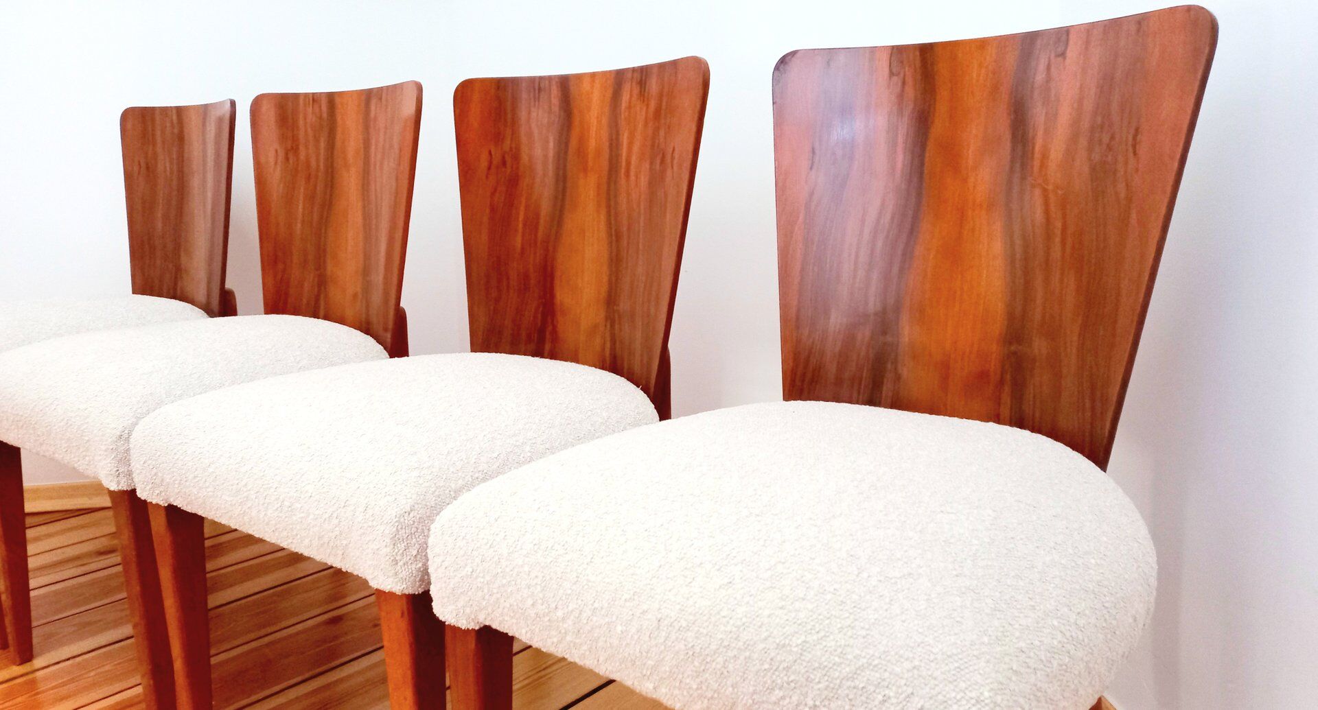 Chairs by J. Halabala for Up Races, Czechoslovakia, 1940s, Set of 4