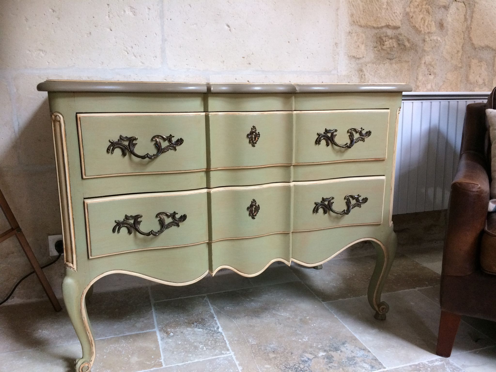 Commode arbalète deux tiroirs